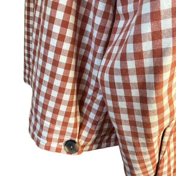 Levi's Woman's Cara Cotton Prep Jacket Size L Baked Clay Check Pattern NWT - Picture 8 of 16